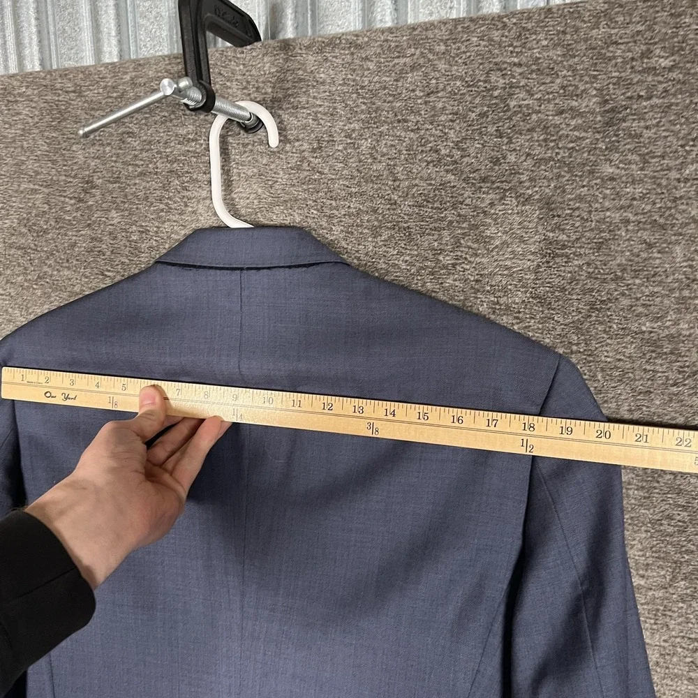 J.Crew Ludlow Suit Jacket Mens 42S Blue Wool Slim Tollegno 1900 Two Button